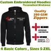 Picture of NICEIC LOGO Embroidered PERSONALISED Zipper Hoodies 
