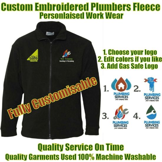 Picture of Custom Embroidered PERSONALISED Fleece Jacket With GAS SAFE LOGO